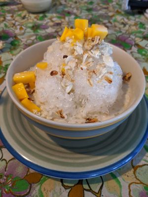 Vegan halo halo at Ima's Vegetarian Restaurant in Puerto Princesa