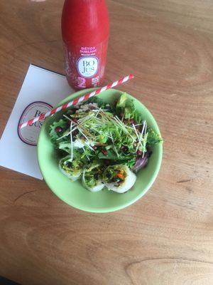 Asian organic salad  at Bojus in Paris