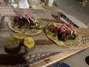 Tacos vegetales   at Cafè Saüc in Mallorca