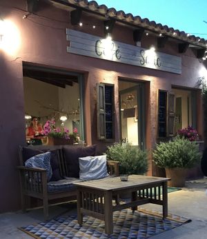 Courtyard at Cafè Saüc in Mallorca