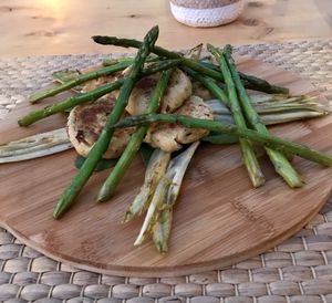 Millet and tofu medallions at Cafè Saüc in Mallorca