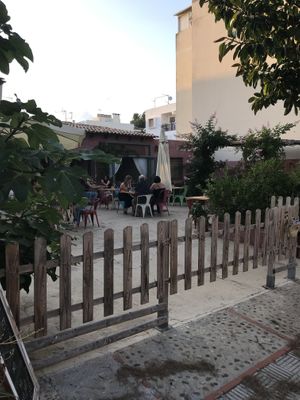 Courtyard at Cafè Saüc in Mallorca