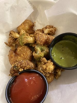 Battered broccoli   at Heidaway in Bethany Beach