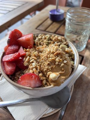 PB&J Açaí Bowl  at Life Alive Organic Cafe - Back Bay - Boylston St in Boston