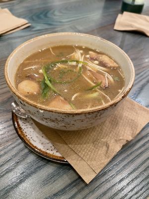 Miso soup  at Life Alive Organic Cafe - Back Bay - Boylston St in Boston