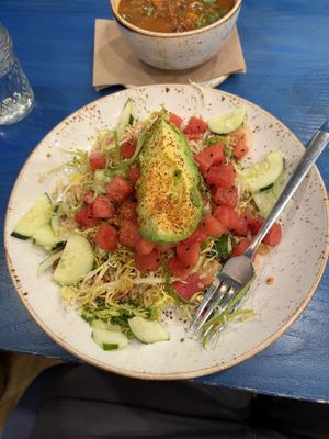 Watermelon poke salad  at Life Alive Organic Cafe - Back Bay - Boylston St in Boston