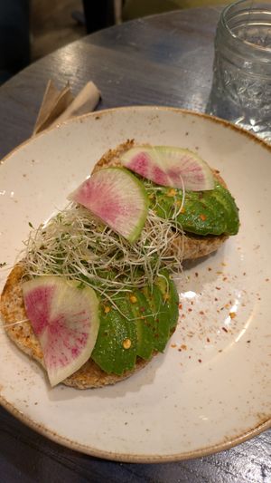 Avocado toast at Life Alive Organic Cafe - Back Bay - Boylston St in Boston