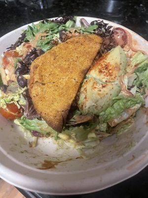 Mexicali tostada  at Life Alive Organic Cafe - Back Bay - Boylston St in Boston