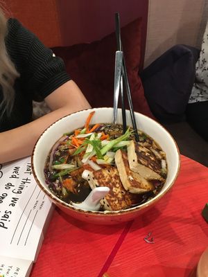 Tofu ramen at Life Alive Organic Cafe - Back Bay - Boylston St in Boston