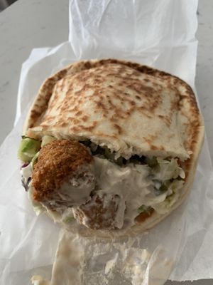 Falafel pita at Falafel Stop in Sunnyvale