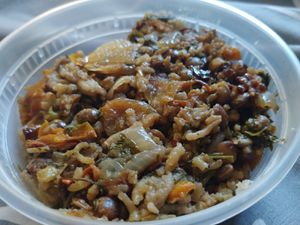 $3.67 Majadra Side: Rice & Lentils at Falafel Stop in Sunnyvale