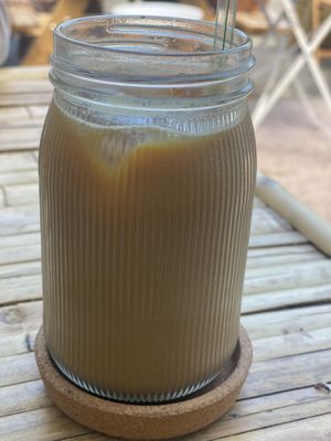 Iced oat latte  at Bali Bowls in Lege-cap-ferret