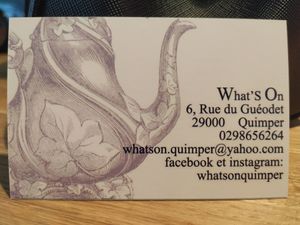 carte de présentation at What's On in Quimper
