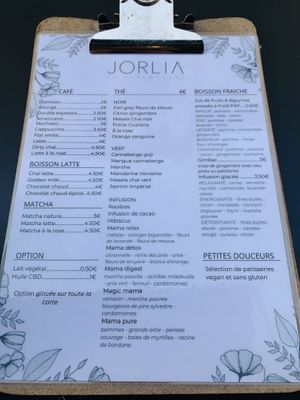 Menu  at Jorlia in Bordeaux