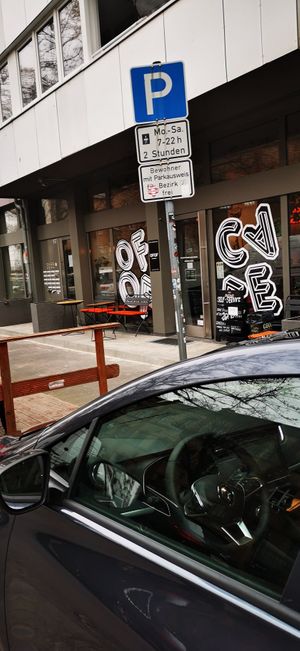 From the outside at OFOF Cafebar in Offenbach