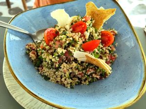 Tabouleh with bulgur at Argo in Antiparos