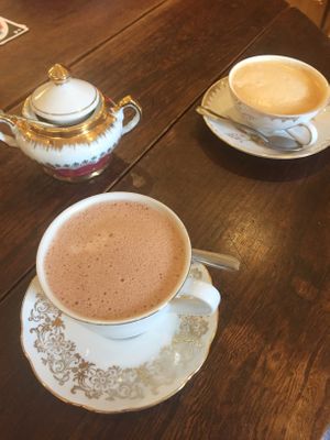 Loving these cups at Petit Biscuit Et Gourmandise in Puy-leveque