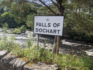 Falls of dochart - outside restaurant at The Falls Of Dochart Inn in Killin