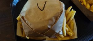 At outpost burger at Legoland Resort in Billund