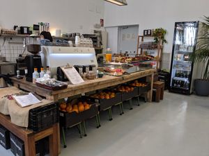 Cafe interior at La Casa Encendida in Madrid