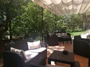 Terrace where we had our tapas at Hostal Almanzor Gredos Avila in Navarredonda De Gredos