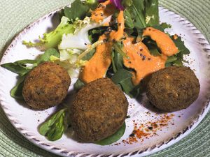 Falafel at Hostal Almanzor Gredos Avila in Navarredonda De Gredos