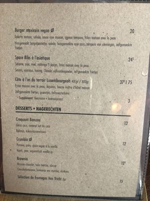 Menu (dish and dessert)  at Bom in Bouillon