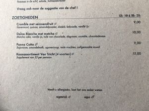 Some vegan en veggie options at Bom in Bouillon