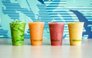  Rainbow of colors and tastes! 11 smoothies depending on your body needs and your favorite combination! Made 100% with fresh fruits and vegetables! at Salma in Santa Ana