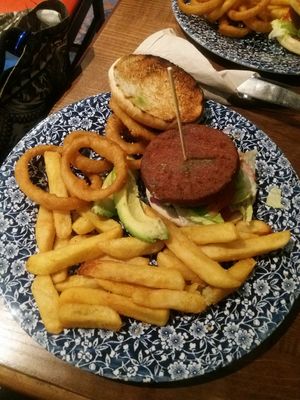 Gourmet vegan burger at The Silver Penny in Dublin