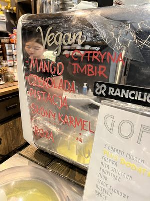 Vegan flavors   at Kantor Ice Cafe in Wroclaw