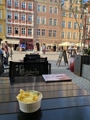 View from the terrace   at Kantor Ice Cafe in Wroclaw