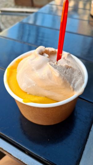 Mango and walnut at Kantor Ice Cafe in Wroclaw