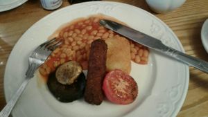 Vegan Cooked Breakfast at The Tongue Hotel in Tongue