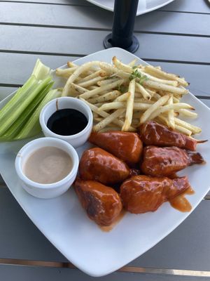 Hot wings and fries! at Green Culture in New Port Richey