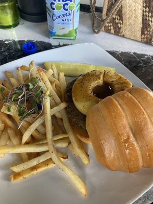 Hawaiian veggie burger   at Green Culture in New Port Richey