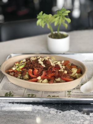 Delicious savory harvest bowl - you get to pick what you want and customize your bowl  at Green Culture in New Port Richey