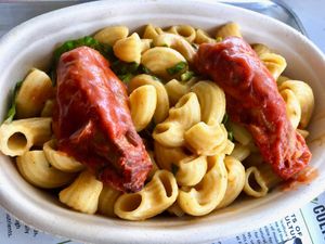 Buffalo chickn bites with mac n cheeze at Green Culture in New Port Richey