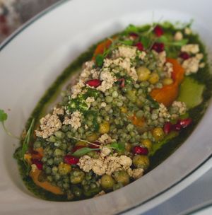 Butternut squash with grains at The Ivy On The Square in Edinburgh