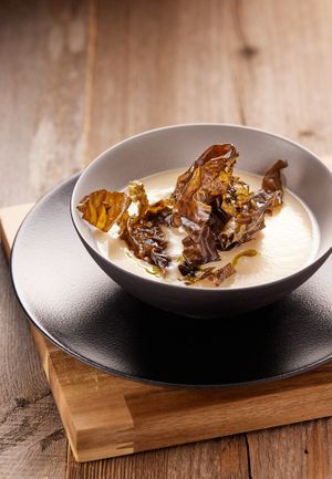 SOUP OF THE DAY-Homemade and Always Delicious. (Pictured: Roasted Celeriac Soup) at Midgard Restaurant & Bar in Hvolsvollur