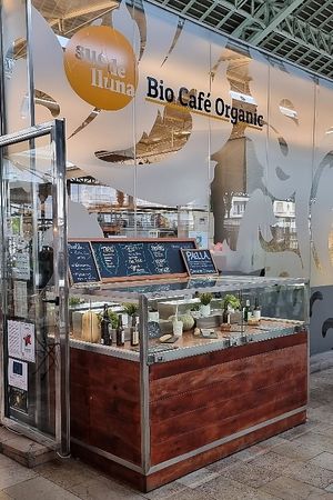 Stand at Suc de Lluna BioCafe in Valencia