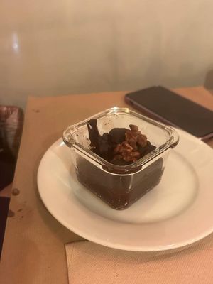Brownie gluten free at Suc de Lluna BioCafe in Valencia