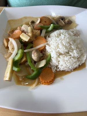 Vegan Red Curry with Tofuu  at Mai Mai in Grayling