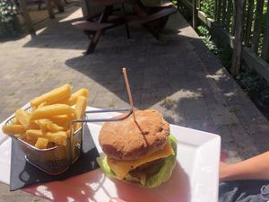 Vegan burger  at The Royal Inn in Portishead