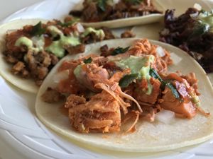 Jackfruit tacos  at La Chancita in San Francisco