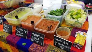 Topping bar  at La Chancita in San Francisco