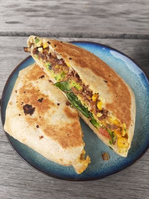 The Hub Crunch Burrito at The Healthy Hub Cafe in Cairns