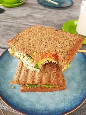 No ordinary "tuna melt". Best sandwich I've ever had. at The Healthy Hub Cafe in Cairns