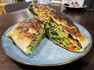 The Hub Crunch Burrito - Pretty good at The Healthy Hub Cafe in Cairns