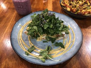 Mush Fu (tofu & mushroom wrap) at The Healthy Hub Cafe in Cairns